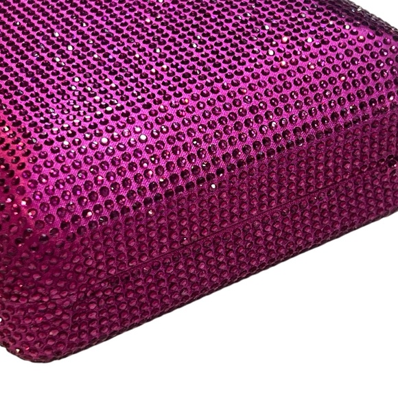 Sparkling Pink Clutch with few missing stones & scraped on one corner visible - Picture 5 of 14